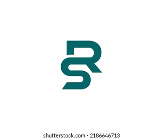 RS SR logo design vector template