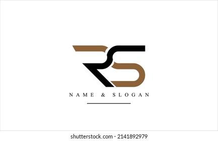 RS, SR, R, S abstract letters logo monogram
