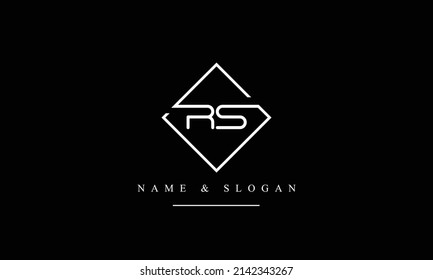 RS. SR, R, S abstract letters logo monogram