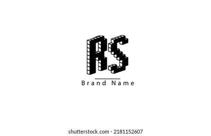 RS SR R S abstrakte Vektorlogo-Monogramm-Vorlage