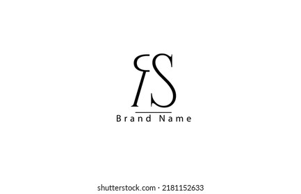 RS SR R S abstrakte Vektorlogo-Monogramm-Vorlage