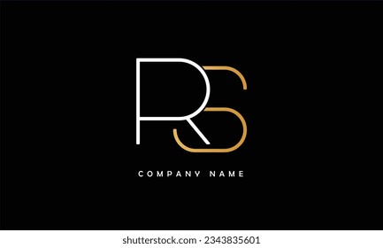 RS SR R S Logo-Monogramm abstrakter Buchstaben