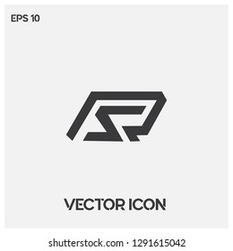 "RS" or "SR" typographic vector logo. Creative "RS" or "SR" letter symbol icon.Premium quality.