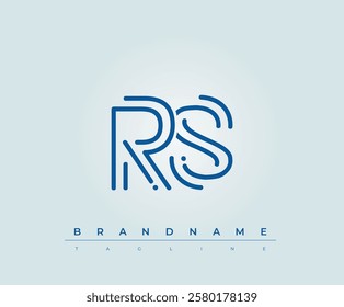 RS Technology Letter Logo Template. This tech letter logo is a graphic mark that uses letters to represent a technology company.