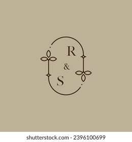 RS wedding initial logo in high quality professional design that will print well across any print media