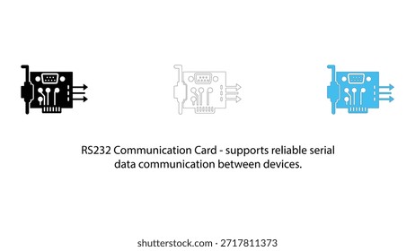 Placa de comunicação Rs232 para transferência de dados serial confiável