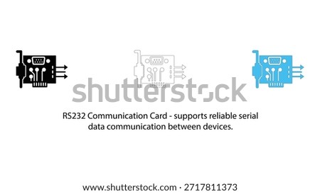 Rs232 communication card for reliable serial data transfer