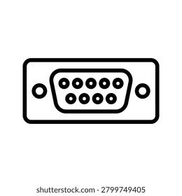 RS-232 Serial Port Icon for Legacy Communication