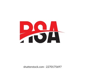 RSA Letter Initial Logo Design Vector Illustration
