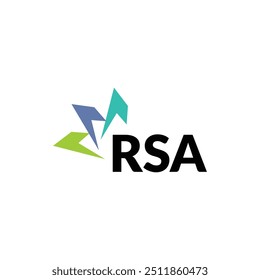 Design do logotipo da carta RSA sobre fundo branco. Criativo moderno RSA carta logotipo design. Design vetorial.
Letras RSA, modelo de vetor de logotipo RSA.