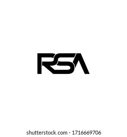 rsa letter original monogram logo design