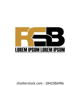 RSB-Buchstaben-Monogramm-Logo-Design, Vektorgrafik