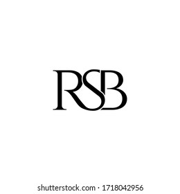 Rsb Letter Original Monogram Logo Design Stock Vector (royalty Free 