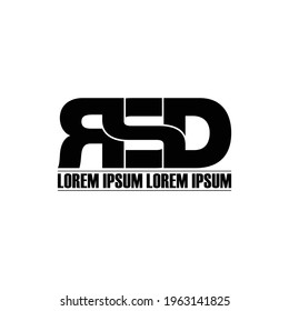 RSD letter monogram logo design vector