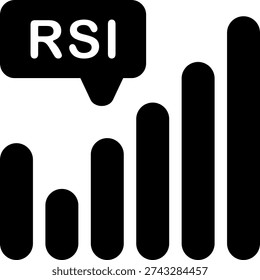 RSI Indicator Black Icon Design