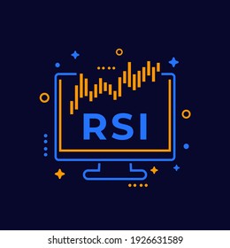 RSI Indicator Icon, Relative Strength Index