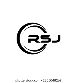RSJ Logo Design, Inspiration for a Unique Identity. Modern Elegance and Creative Design. Watermark Your Success with the Striking this Logo.