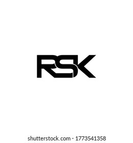 rsk letter original monogram logo design