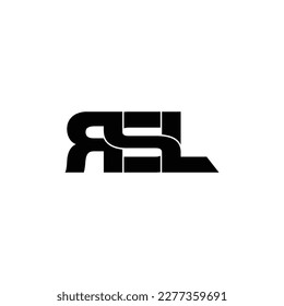 RSL letter monogram logo design vector