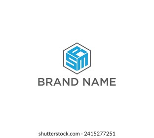 RSM letter logo design vector template