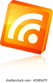Rss  beautiful icon. Vector illustration.