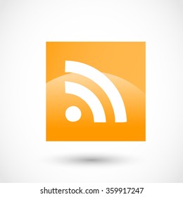 Rss button vector