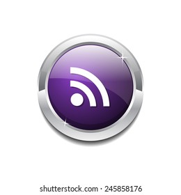 RSS Circular Vector Purple Web Icon Button