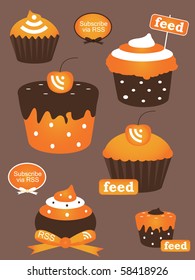 rss feed cupcake icon
