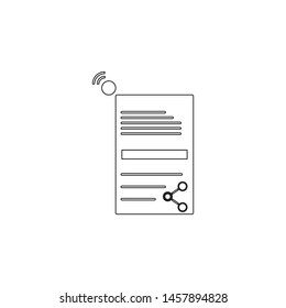 rss feed icon. Element of business, digital marketing for mobile concept and web apps icon. Outline, thin line icon for website design and development, app development