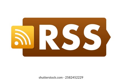 RSS feed icon indicating broadcasting and sharing information