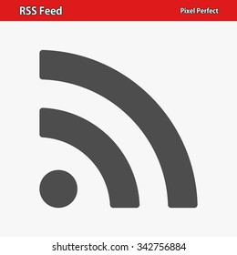 RSS Feed Icon. Professional, pixel perfect icons optimized for both large and small resolutions. EPS 8 format.