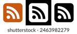 rss feed icon set - vector