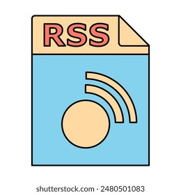 RSS Feed Icon. Symbol for Web Content Syndication and Updates