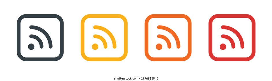RSS feed icon vector illustration.