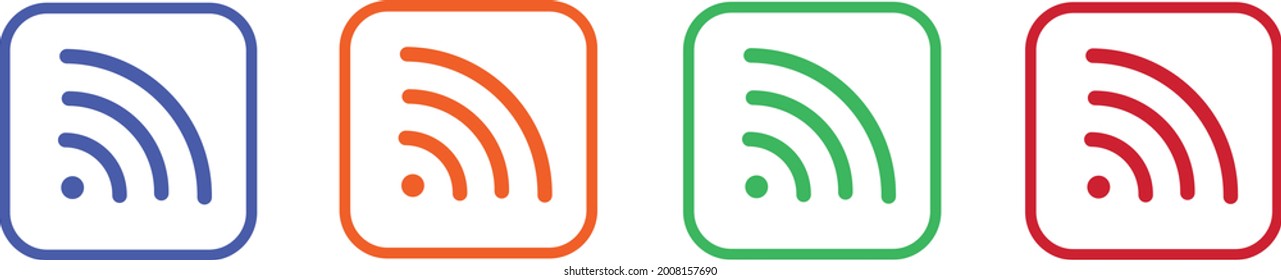 RSS feed icon vector illustration
