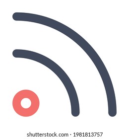 Rss Feed icon vector image. Can also be used for UI and UX. Suitable for mobile apps, web apps and print media.