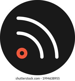Rss Feed icon vector image. Can also be used for UI and UX. Suitable for mobile apps, web apps and print media.