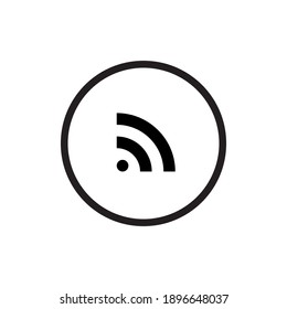 RSS Feed Icon Vector Isolated on White Background