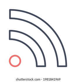 Rss, feed, news icon vector image. Can also be used for seo and web. Suitable for use on web apps, mobile apps and print media.
