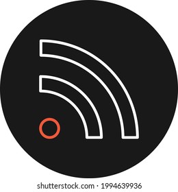 Rss, feed, news icon vector image. Can also be used for seo  web. Suitable for use on web apps, mobile apps and print media.
