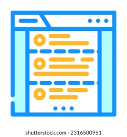 rss feed news media color icon vector. rss feed news media sign. isolated symbol illustration