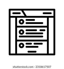 rss feed news media line icon vector. rss feed news media sign. isolated contour symbol black illustration
