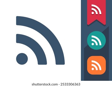 Símbolo de RSS Feed, Ícone de RSS. Profissional, ícone pixel perfeito. Formato EPS 10.