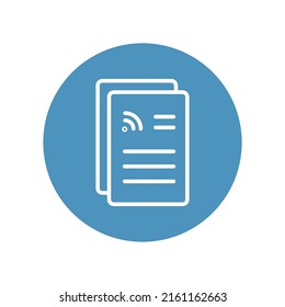 icono vector rss feed adecuado para el trabajo comercial y fácil de modificar o editar


