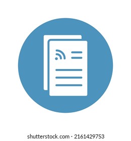 icono vector rss feed adecuado para el trabajo comercial y fácil de modificar o editar

