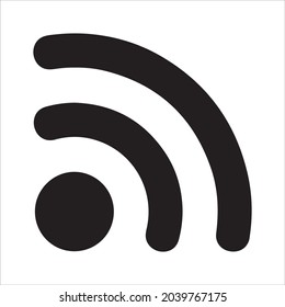 Rss feeds icon. Vector and glyph