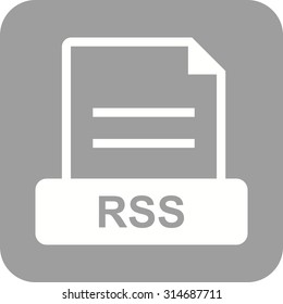 RSS, file, technology icon vector image. Can also be used for file format, design and storage. Suitable for mobile apps, web apps and print media.