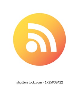 rss flat style icon design, Social media multimedia communication and digital marketing theme Vector illustration