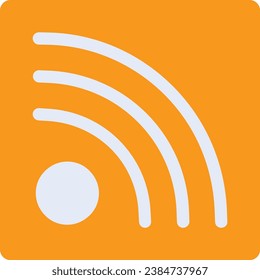 Rss Flat Vector Icon Design