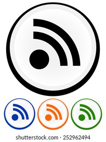 Rss or generic signal icons. Wireless connection